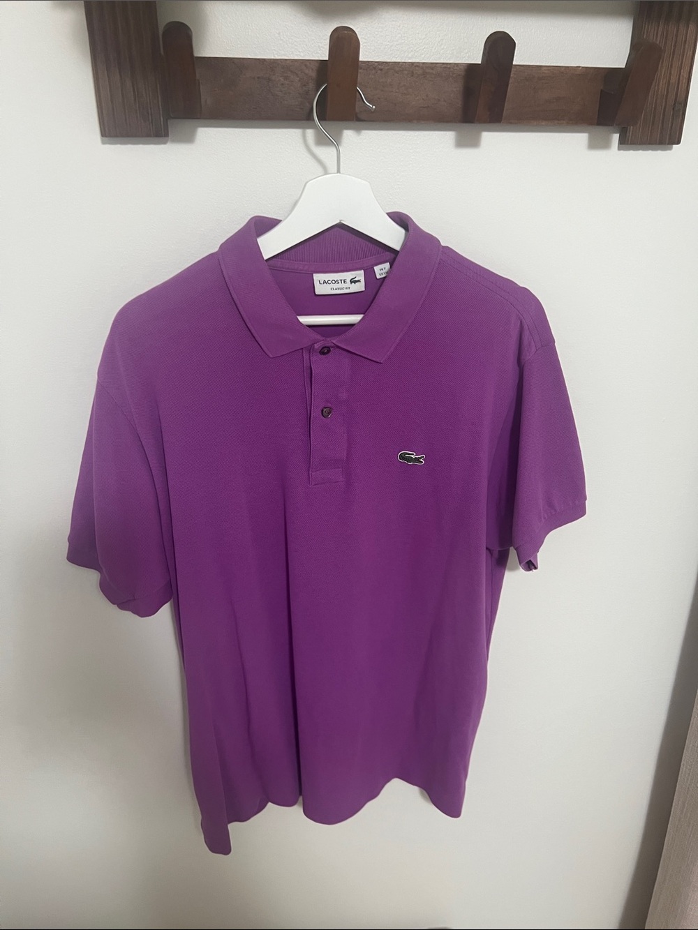 Lacoste Men's Vibrant Purple Pique Polo